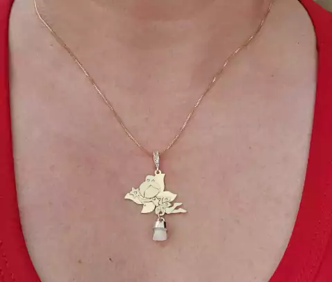 Colar Fada do Dente com detalhes em Zircônia