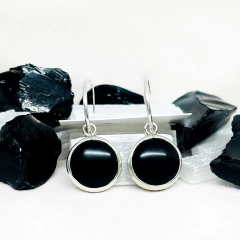Aros obsidiana - Ser Mineral Accesorios 