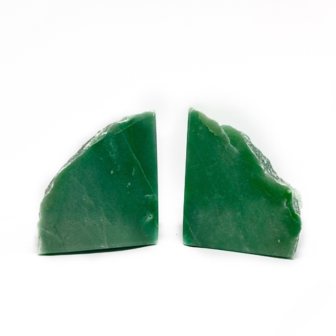 Sujeta libros de cuarzo verde