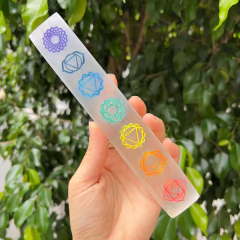 Barra de 7 chakras selenita colores - comprar online