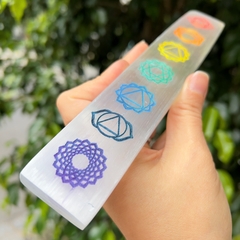 Barra de 7 chakras selenita colores - tienda online