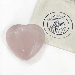 Corazón de cuarzo rosa premium (A) - comprar online