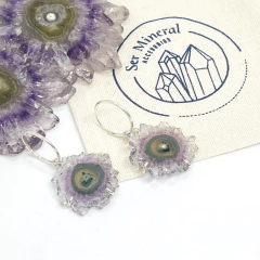 Aritos estalactita de amatista - Ser Mineral Accesorios 