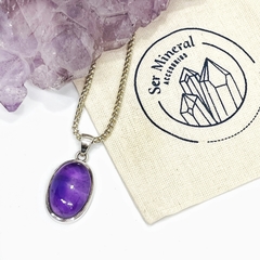 Dije amatista oval - Ser Mineral Accesorios 