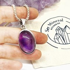 Dije amatista oval - comprar online
