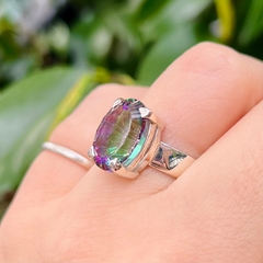 Anillo topacio mistico oval - comprar online