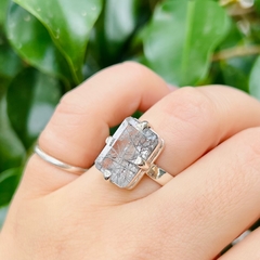 Anillo cuarzo turmalinado facetado (A) - comprar online