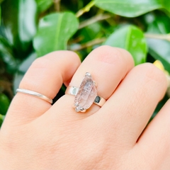 Anillo cuarzo biterminado natural herkimer - comprar online