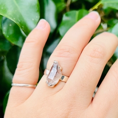 Anillo cuarzo biterminado natural herkimer en internet