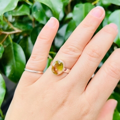 Anillo turmalina sandia facetada