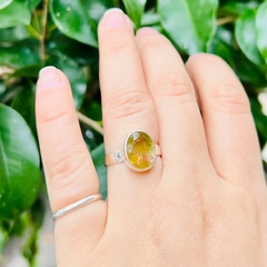 Anillo turmalina sandia facetada - comprar online