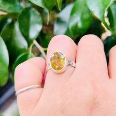 Anillo turmalina sandia facetada