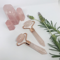 Roller facial de cuarzo rosa - comprar online