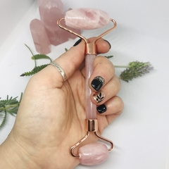 Roller facial doble de cuarzo rosa en internet