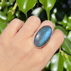 Anillo Labradorita azul - Ser Mineral Accesorios 