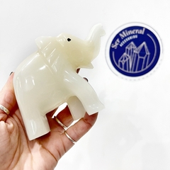 Elefante de onix blanco - Ser Mineral Accesorios 