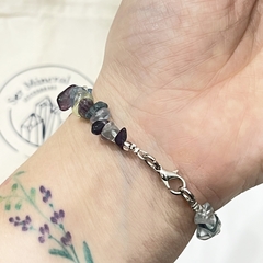 Pulsera de Fluorita y amatista - tienda online