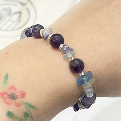 Pulsera de Fluorita y amatista
