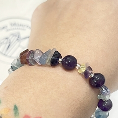 Pulsera de Fluorita y amatista en internet