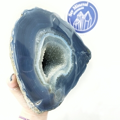 Geoda de Ágata Azul - Ser Mineral Accesorios 