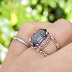 Anillos topacio mistico oval - Ser Mineral Accesorios 