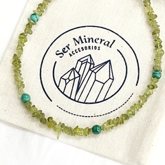 Collar Peridoto y malaquita