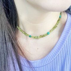 Collar Peridoto y malaquita - Ser Mineral Accesorios 
