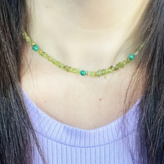 Collar Peridoto y malaquita en internet