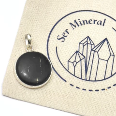 Dije medallon de Shunguita - Ser Mineral Accesorios 