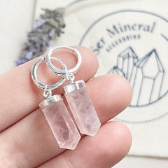 Aros bastoncito laser cuarzo rosa - comprar online