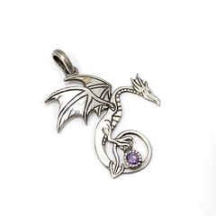 Dije dragón con piedra facetada - comprar online