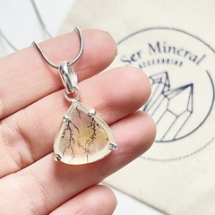 Dije cuarzo dendrita facetada - Ser Mineral Accesorios 