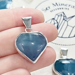 Dije corazones de onix cielo - comprar online