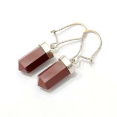 Aros bastoncito jaspe rojo - comprar online