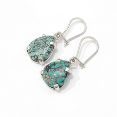 Aros gota turquesa natural - comprar online