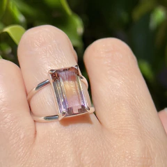 Imagen de Anillo Ametrino natural facetado
