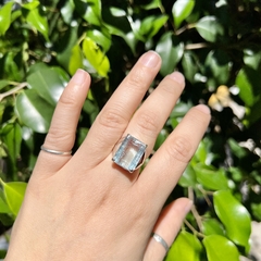 Anillo topacio bicolor rectangular - Ser Mineral Accesorios 