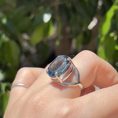 Anillo de london blue facetado - Ser Mineral Accesorios 