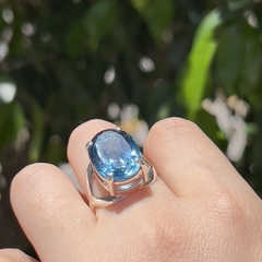 Anillo de london blue facetado - comprar online