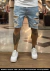 Bermuda Jeans c/manchas e Rasgos - lleva Denim Ref: L23