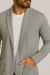 Cardigan Masculino Aberto em Moletom Cinza na internet