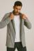 Cardigan Masculino Aberto em Moletom Cinza - comprar online