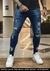 Calça Super Skinny escura c/rasgos a laser e respingos Ref:85 - comprar online