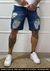Bermuda Jeans escura Com Puidos a laser - 0700 - comprar online