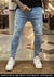 Calça Super Skinny Azul Média c/ Rasgos a laser e Avol ref:9111 - comprar online