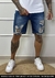 Bermuda Jeans escura Com Puidos a laser - 8890 - comprar online