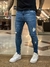 Calça Super Skinny Escura/respingo e Puídos - REF00157 na internet