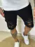 Bermuda Jeans preta Rasgada - lleva Denim Ref: L24-008 - comprar online