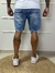 Bermuda Jeans média Com Puidos a laser - Ref:556 - loja online
