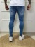Imagem do Calça Super Skinny Marmorizada com Puidos a laser e respingos Ref-NJM 014